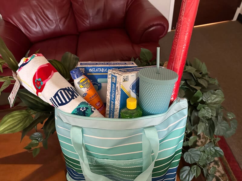 Summer Bag Basket for raffle